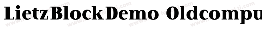 LietzBlockDemo OldcomputerSt字体转换